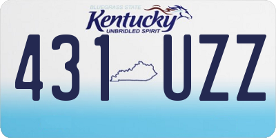KY license plate 431UZZ