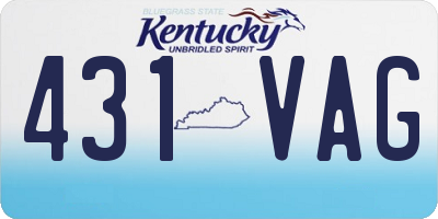 KY license plate 431VAG
