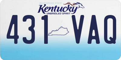 KY license plate 431VAQ