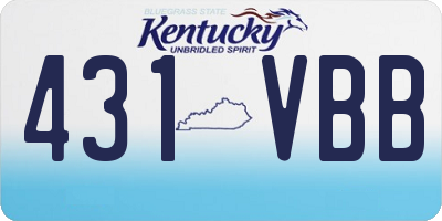 KY license plate 431VBB