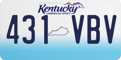 KY license plate 431VBV