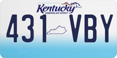 KY license plate 431VBY