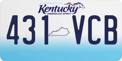 KY license plate 431VCB