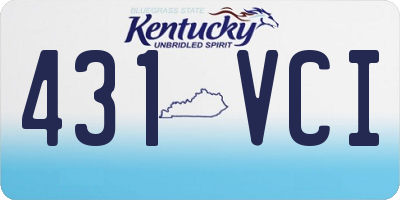 KY license plate 431VCI