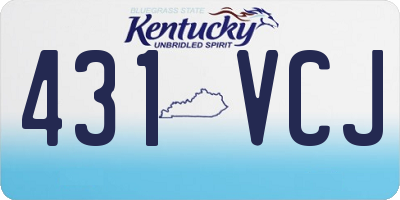 KY license plate 431VCJ