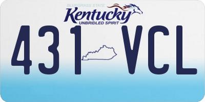 KY license plate 431VCL