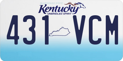 KY license plate 431VCM
