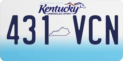 KY license plate 431VCN