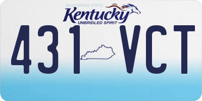 KY license plate 431VCT