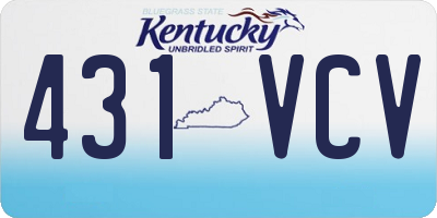 KY license plate 431VCV