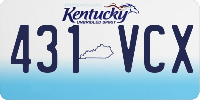 KY license plate 431VCX