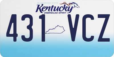 KY license plate 431VCZ
