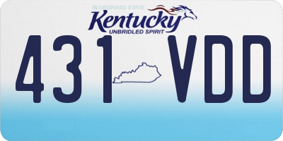 KY license plate 431VDD