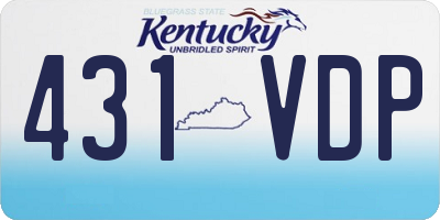 KY license plate 431VDP