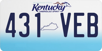 KY license plate 431VEB