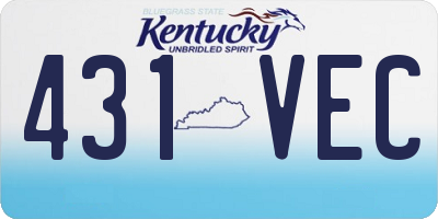 KY license plate 431VEC