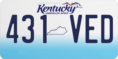 KY license plate 431VED