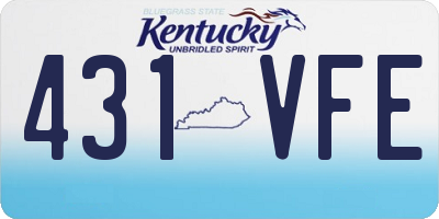 KY license plate 431VFE