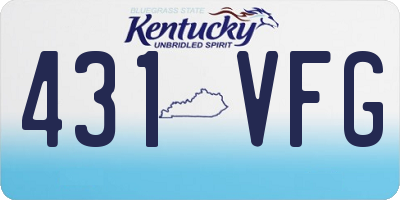 KY license plate 431VFG