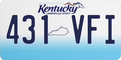 KY license plate 431VFI
