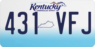 KY license plate 431VFJ