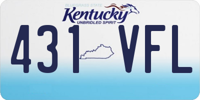 KY license plate 431VFL