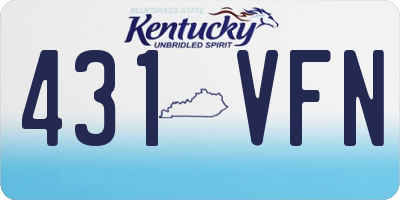 KY license plate 431VFN