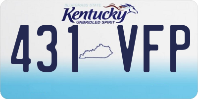 KY license plate 431VFP