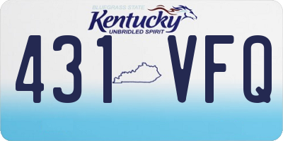 KY license plate 431VFQ