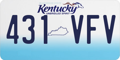 KY license plate 431VFV