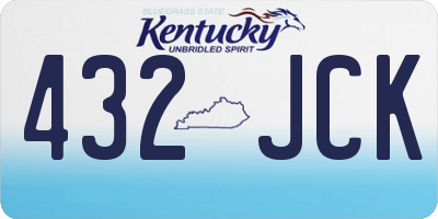 KY license plate 432JCK