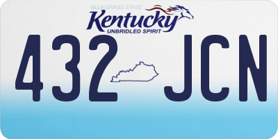 KY license plate 432JCN