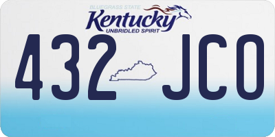 KY license plate 432JCO