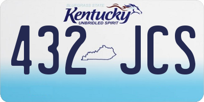 KY license plate 432JCS