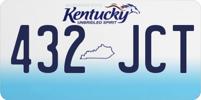 KY license plate 432JCT