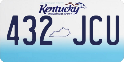 KY license plate 432JCU