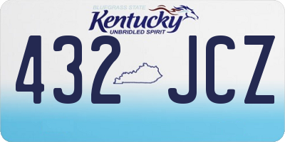 KY license plate 432JCZ