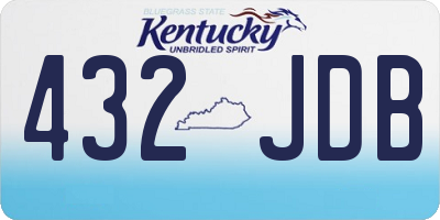 KY license plate 432JDB