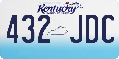 KY license plate 432JDC
