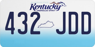 KY license plate 432JDD