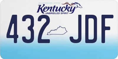 KY license plate 432JDF