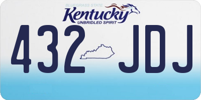 KY license plate 432JDJ