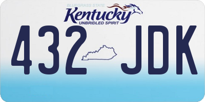 KY license plate 432JDK