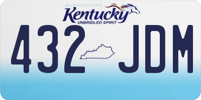 KY license plate 432JDM