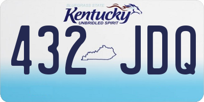 KY license plate 432JDQ