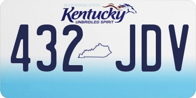 KY license plate 432JDV
