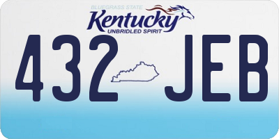 KY license plate 432JEB
