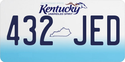 KY license plate 432JED
