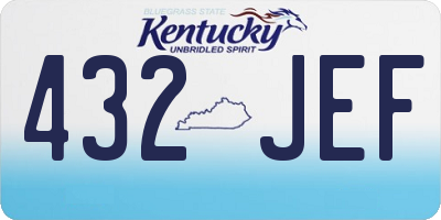 KY license plate 432JEF