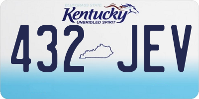 KY license plate 432JEV